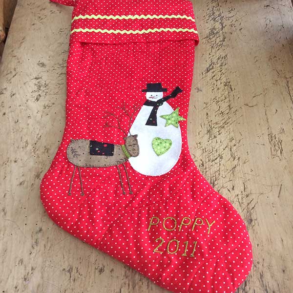 Appliqué & Pieced Patchwork Christmas Stocking Workshop - Nov 2018